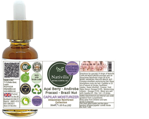 Nativilis CAPILAR MOISTURIZER enriched with 04 Amazonian Rainforest Virgin Oil ACAI BERRY ANDIROBA PRACAXI BRAZIL NUT