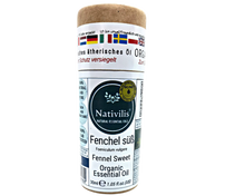 Load image into Gallery viewer, Nativilis Organic Fennel Sweet Essential Oil (Foeniculum vulgare) - 100% Natural - 30ml - (GC/MS Tested)
