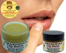 Load image into Gallery viewer, Nativilis AMAZONIAN LIP BALM DOUBLE ACTION FORMULA WITH PRACAXI SEED OIL (Pentaclethra macroloba) + BACURI BUTTER (Platonia insignis) Moisturises Dry Lips and Heals Chapped Lips - Toned Lips - Copaiba
