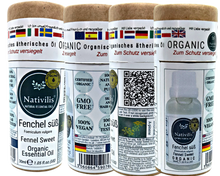 Load image into Gallery viewer, Nativilis Organic Fennel Sweet Essential Oil (Foeniculum vulgare) - 100% Natural - 30ml - (GC/MS Tested)
