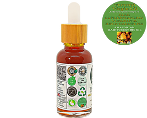 Nativilis TUCUMA VIRGIN OIL (Astrocaryum vulgare) Amazonian Rainforest Collection HIGH CONCENTRATION VITAMIN-A BETA-CAROTENE - SKIN and Hair Care - nourishing, moisturizing, antioxidant and anti-inflammatory properties - Copaiba