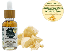Load image into Gallery viewer, Nativilis Murumuru Virgin Oil (Astrocaryum murumuru) Amazonian Rainforest Collection - Skin Hair Care Natural Moisturizer – Less frizzy hair - Won’t clog your pores – Copaiba properties

