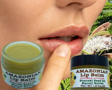 Load image into Gallery viewer, Nativilis AMAZONIAN LIP BALM DOUBLE ACTION FORMULA WITH PRACAXI SEED OIL (Pentaclethra macroloba) + BACURI BUTTER (Platonia insignis) Moisturises Dry Lips and Heals Chapped Lips - Toned Lips - Copaiba
