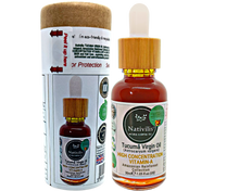 Load image into Gallery viewer, Nativilis TUCUMA VIRGIN OIL (Astrocaryum vulgare) Amazonian Rainforest Collection HIGH CONCENTRATION VITAMIN-A BETA-CAROTENE - SKIN and Hair Care - nourishing, moisturizing, antioxidant and anti-inflammatory properties - Copaiba
