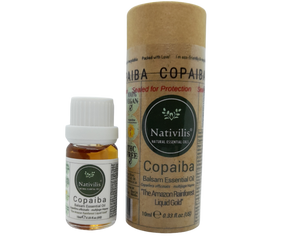 Nativilis Copaiba Balsam Essential Oil (10ml) - 100% Natural (Copaifera Officinalis ) (GC/MS Tested)