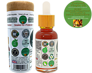 Nativilis TUCUMA VIRGIN OIL (Astrocaryum vulgare) Amazonian Rainforest Collection HIGH CONCENTRATION VITAMIN-A BETA-CAROTENE - SKIN and Hair Care - nourishing, moisturizing, antioxidant and anti-inflammatory properties - Copaiba