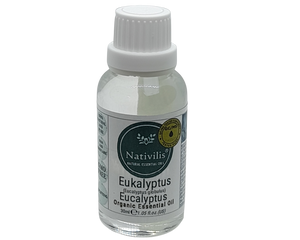 Nativilis Organic Eucalyptus Essential Oil (Eucalyptus globulus) - 100% Natural - 30ml - (GC/MS Tested)