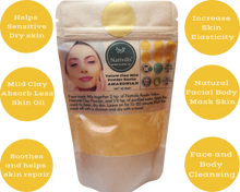 Load image into Gallery viewer, Nativilis Amazonian Yellow Clay Mild Powder Kaolin - Natural Facial Body Mask – Absorb Less Oil Perfect for Sensitive Dry Skin – Increased Collagen – Skin Remineralize - Copaiba benefits
