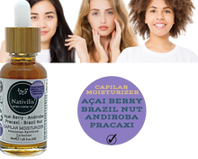 Load image into Gallery viewer, Nativilis CAPILAR MOISTURIZER enriched with 04 Amazonian Rainforest Virgin Oil ACAI BERRY ANDIROBA PRACAXI BRAZIL NUT
