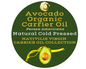 Nativilis Organic Avocado Carrier Oil (Persea americana) Hair, Face & Skin - Natural Cold Pressed - Rich in vitamins A, B1, B2, B3, B5, B6, B8, B9, D, E and K - Moisturizes Dry Skin – Copaiba