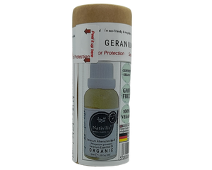 Nativilis Organic Geranium Essential Oil (Pelargonium graveolens) - 100% Natural - 30ml - (GC/MS Tested)