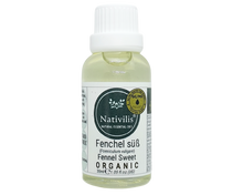 Load image into Gallery viewer, Nativilis Organic Fennel Sweet Essential Oil (Foeniculum vulgare) - 100% Natural - 30ml - (GC/MS Tested)

