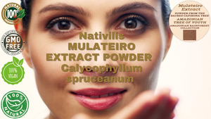 Nativilis MULATEIRO EXTRACT POWDER FROM THE SACRED CAPIRONA TREE- Calycophyllum spruceanum - AMAZONIAN TREE OF YOUTH - Skin and Hair Care - Anti-aging - Antifungal - Wound-healing properties - Copaiba