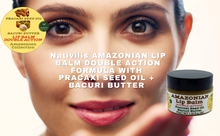 Load image into Gallery viewer, Nativilis AMAZONIAN LIP BALM DOUBLE ACTION FORMULA WITH PRACAXI SEED OIL (Pentaclethra macroloba) + BACURI BUTTER (Platonia insignis) Moisturises Dry Lips and Heals Chapped Lips - Toned Lips - Copaiba
