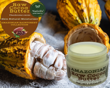 Load image into Gallery viewer, Products Nativilis Amazonian Cocoa Butter Raw (Theobroma cacao) Skin Natural Moisturizer Replenishing skin&#39;s moisture protecting your skin improving elasticity – Copaiba properties
