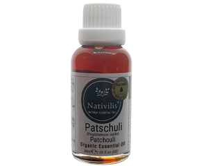 Nativilis Organic Patchouli Essential Oil (Pogostemon cablin) - 100% Natural - 30ml - (GC/MS Tested)