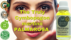 Nativilis Organic Palmarosa Essential Oil (Cymbopogon martinii)- 100% Natural - 30ml - (GC/MS Tested)