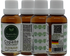 Nativilis Copaiba Ätherisches Balsamöl - Muskel- und Gelenkschmerzen - anti-aging brauner fleck auf der haut akne dermatitis melasma - Pilzinfektionen – Durchblutung von Krampfadern -Aromatherapie-Öl