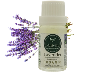 Nativilis Organic Lavender Essential Oil (Lavandula angustifolia) - 100% Natural - 10ml - (GC/MS Tested) - Label