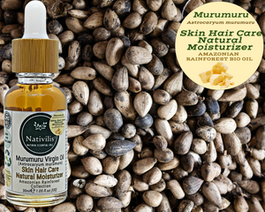 Nativilis Murumuru Virgin Oil (Astrocaryum murumuru) Amazonian Rainforest Collection - Skin Hair Care Natural Moisturizer – Less frizzy hair - Won’t clog your pores – Copaiba properties