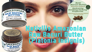 Nativilis Amazonian Raw Bacuri Butter (Platonia insignis) - Reduces the formation of redness emollient properties high absorption rate - anti-ageing stabilises collagen + elastin production – Copaiba