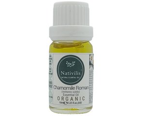 Nativilis Organic Chamomile Roman Essential Oil - (Anthemis nobilis) - 100% Natural - 10ml - (GC/MS Tested)