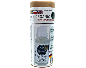 Nativilis Organic Fennel Sweet Essential Oil (Foeniculum vulgare) - 100% Natural - 30ml - (GC/MS Tested)