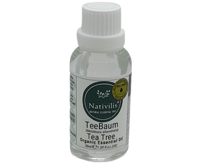 Nativilis Organic Tea Tree Essential Oil (Melaleuca alternifolia) - 100% Natural - 30ml - (GC/MS Tested)