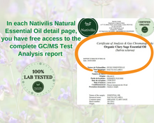 Load image into Gallery viewer, Nativilis Organic Clary Sage Essential Oil (Salvia sclarea) - 100% Natural - 30ml - (GC/MS Tested)
