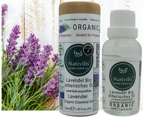 Nativilis Organic Lavender Essential Oil (Lavandula angustifolia) - 100% Natural - 30ml - (GC/MS Tested)