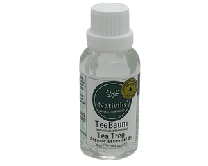 Nativilis Organic Tea Tree Essential Oil (Melaleuca alternifolia) - 100% Natural - 30ml - (GC/MS Tested)