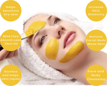 Load image into Gallery viewer, Nativilis Amazonian Yellow Clay Mild Powder Kaolin - Natural Facial Body Mask – Absorb Less Oil Perfect for Sensitive Dry Skin – Increased Collagen – Skin Remineralize - Copaiba benefits
