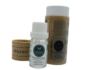 Nativilis Organic Rosemary Essential Oil (Rosmarinus officinalis) - 100% Natural - 10ml