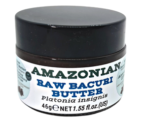 Nativilis Amazonian Raw Bacuri Butter (Platonia insignis) - Reduces the formation of redness emollient properties high absorption rate - anti-ageing stabilises collagen + elastin production – Copaiba