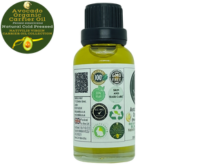 Nativilis Organic Avocado Carrier Oil (Persea americana) Hair, Face & Skin - Natural Cold Pressed - Rich in vitamins A, B1, B2, B3, B5, B6, B8, B9, D, E and K - Moisturizes Dry Skin – Copaiba