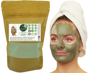 Nativilis Amazonian Green Montmorillonite Powder Clay - Natural Facial Hair Body Mask – oily and acne-prone skin restoring balance skin PH levels – Best known most used - Copaiba benefits