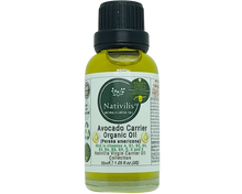 Load image into Gallery viewer, Nativilis Organic Avocado Carrier Oil (Persea americana) Hair, Face &amp; Skin - Natural Cold Pressed - Rich in vitamins A, B1, B2, B3, B5, B6, B8, B9, D, E and K - Moisturizes Dry Skin – Copaiba
