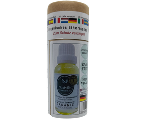 Nativilis Organic Lemongrass Essential Oil (Cymbopogon citratus) - 100% Natural - 30ml - (GC/MS Tested)