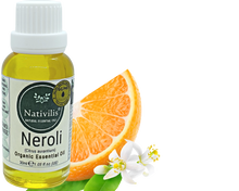 Load image into Gallery viewer, Nativilis Organic Neroli Essential Oil (Citrus aurantium) - 100% Natural - 30ml - (GC/MS Tested)
