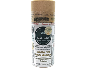 Nativilis Murumuru Virgin Oil (Astrocaryum murumuru) Amazonian Rainforest Collection - Skin Hair Care Natural Moisturizer – Less frizzy hair - Won’t clog your pores – Copaiba properties