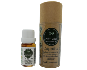 Nativilis Copaiba Balsam Essential Oil (10ml) - 100% Natural (Copaifera Officinalis ) (GC/MS Tested)