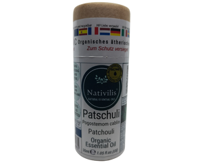 Nativilis Organic Patchouli Essential Oil (Pogostemon cablin) - 100% Natural - 30ml - (GC/MS Tested)