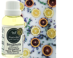 Nativilis Organic Bergamot Essential Oil - (Citrus bergamia) - 100% Natural - 30ml - (GC/MS Tested)