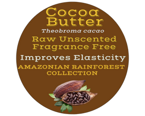 Nativilis Amazonian Cocoa Butter Raw Unscented Fragrance Free (Theobroma cacao) Skin Natural Moisturizer Replenishing skin's moisture protecting your skin improving elasticity – Copaiba properties