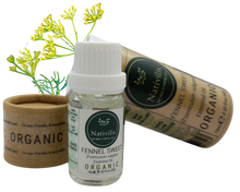 Load image into Gallery viewer, Nativilis Organic Fennel Sweet Essential Oil (Foeniculum vulgare) - 100% Natural - 10ml - (GC/MS Tested)
