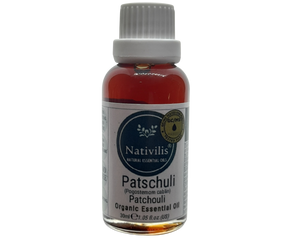 Nativilis Organic Patchouli Essential Oil (Pogostemon cablin) - 100% Natural - 30ml - (GC/MS Tested)