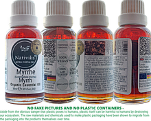 Load image into Gallery viewer, Nativilis Organic Myrrh Essential Oil (Commiphora myrrha) - 100% Natural - 30ml - (GC/MS Tested)
