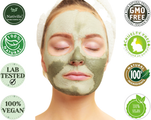 Load image into Gallery viewer, Nativilis Amazonian Green Montmorillonite Powder Clay - Natural Facial Hair Body Mask – oily and acne-prone skin restoring balance skin PH levels – Best known most used - Copaiba benefits
