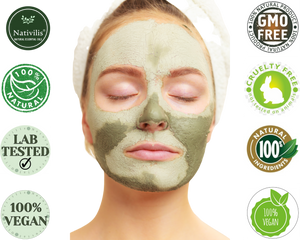 Nativilis Amazonian Green Montmorillonite Powder Clay - Natural Facial Hair Body Mask – oily and acne-prone skin restoring balance skin PH levels – Best known most used - Copaiba benefits