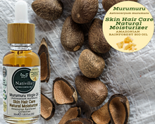 Load image into Gallery viewer, Nativilis Murumuru Virgin Oil (Astrocaryum murumuru) Amazonian Rainforest Collection - Skin Hair Care Natural Moisturizer – Less frizzy hair - Won’t clog your pores – Copaiba properties
